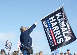 Vandalized Kamala Harris sign in Las Vegas